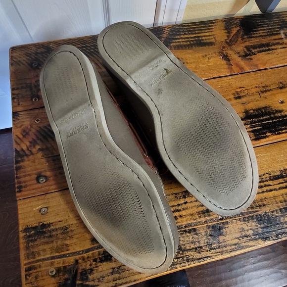 Sperry Top-Sider GOLD CUP A/O 2-Eye Boat Shoe STS11544 Size 11.5 Grey/Oxblood - Picture 6 of 6